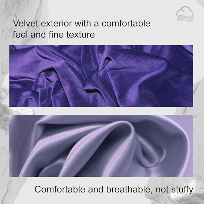 Joythink Sleep Mask Headphones Silk Wireless Bluetooth Headband Eye Mask for Side Sleepers Blackout for Airplane Travel Women Purple