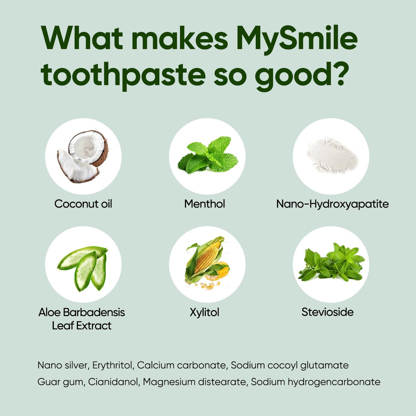 MySmile Toothpaste Tablets, Travel Friendly Mouthwash Tablets, Fluoride Free Toothpaste Tablets - Nano hydroxyapatite, Reduce Sensitivity, Natural Whitening, Remineralize Teeth, Fresh Breath. 45Tabs