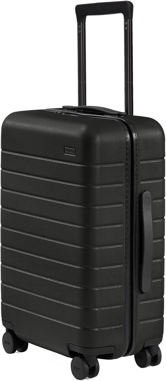 Away Carry-On Luggage, Lightweight Hardside Suitcase with Spinner Wheels, 22 Inch Airline Approved, TSA Lock, Jet Black