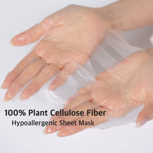 bom COSMETICS Honey & Milk Vitamin Mask 10ea 0.84 oz Deep Hydration, Sensitive Skin Friendly Hypoallergenic Sheet Mask With Honey & Milk Extract & 13 Vitamins, Korean Skincare Face Mask