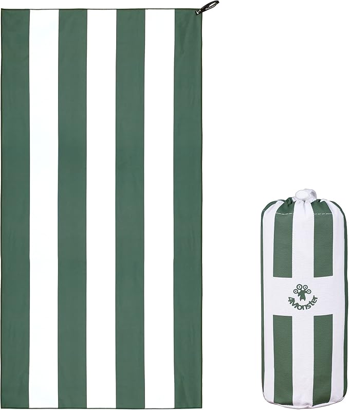 4Monster Microfiber Beach Towel Quick Dry,Super Absorbent Lightweight Travel Towel for Swimmers, Sand Free Camping Towel, Beach Towels for Pool,Swim,Water Sports,Yoga