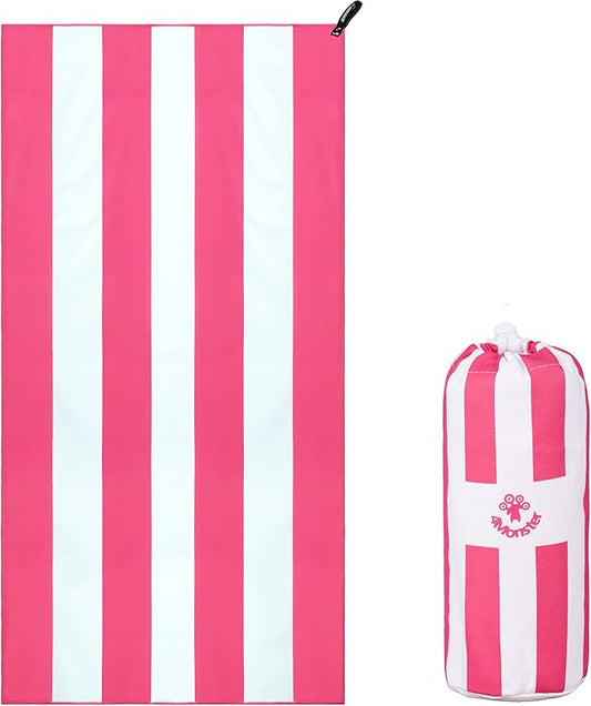 4Monster Microfiber Beach Towel Quick Dry,Super Absorbent Lightweight Travel Towel for Swimmers, Sand Free Camping Towel, Beach Towels for Pool,Swim,Water Sports,Yoga