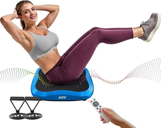 AXV Vibration Plate Exercise Machine Whole Body Workout Vibrate Fitness Platform Lymphatic Drainage Machine for Weight Loss Shaping Toning Wellness Home Gyms Workout