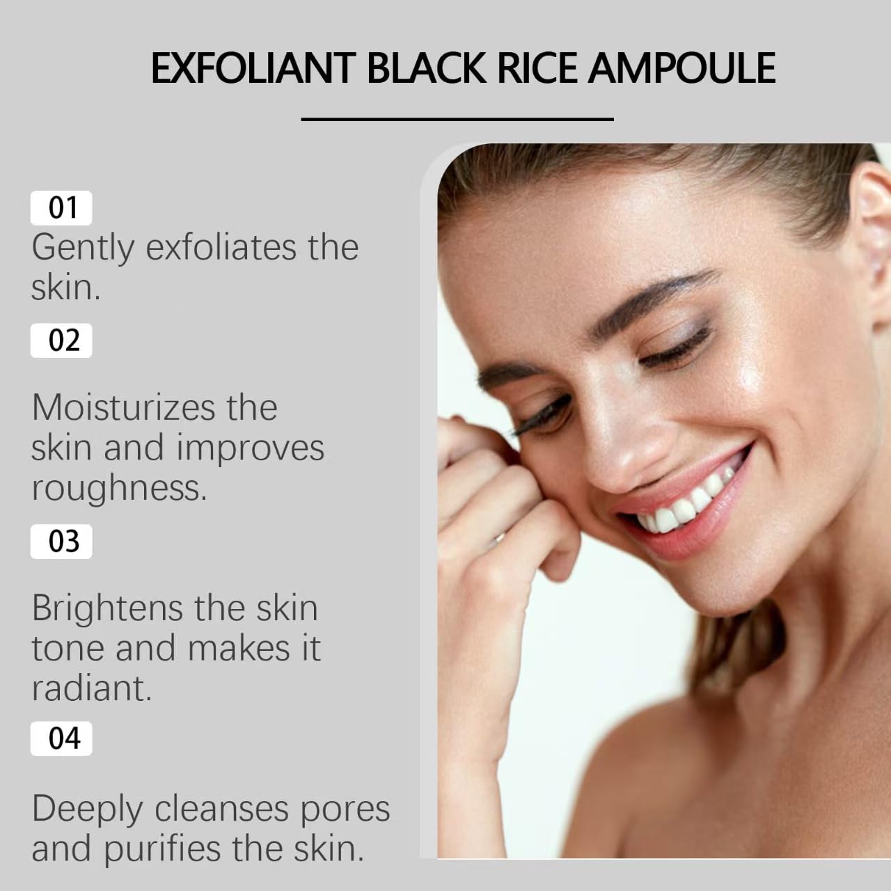 Peel Shot Glow Rice Ampoule Duo (White+Black),New Soft Rice Exfoliating Face and Body, Black and White Rice Exfoliant for All Skin Types, Gentle Peel & Deep Hydration