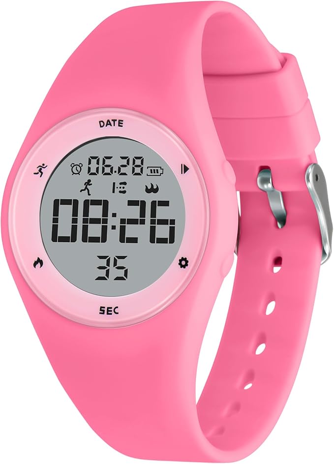 Kids Watches for Girls Boys Digital Sport Watch with Step Counter Pedometer Vibration Alarm Clock, No App Waterproof Fitness Tracker Kids Watch Boys Girls Teens Students Ages 5-16