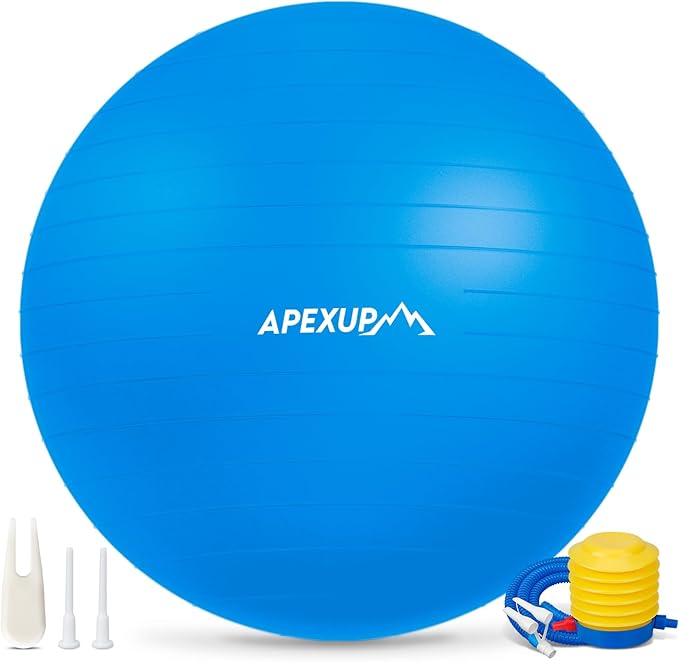 APEXUP Yoga Ball Exercise Ball Anti Slip Heavy Duty for Fitness, Balance & Core Workout