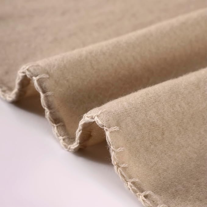 CAI TENG Fleece Throw Blanket Bulk Pack of 6 Lightweight Warm Throws Soft Cozy 50 x 60 inch Pet-Friendly Khaki