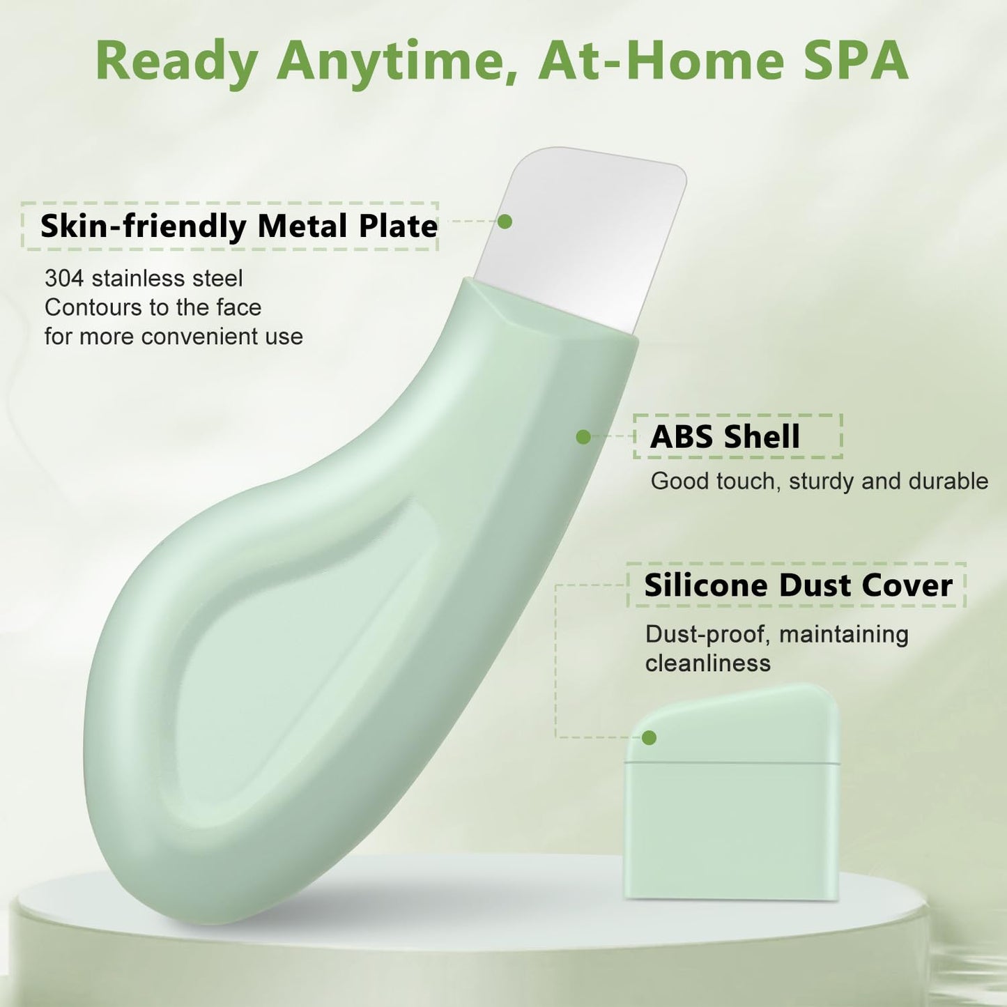 Wanocean Blackhead Remover Tool for Face Nose,Face Spatula for Facial Cleansing, Silicone Face-Scraper,Skin Care Tool, Birthday Gifts for Mom Wife Daughter Men Women(Green)