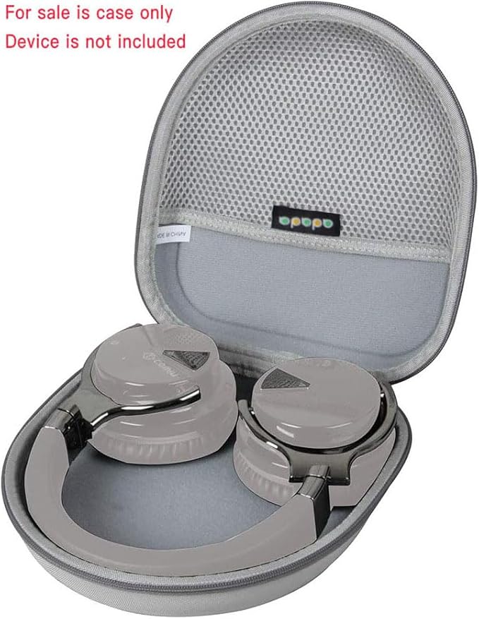Adada Hard Travel Case for Silensys E7/PurelySound E7 / MOVSSOU E7 /COWIN E7 / Tapela E7/ Audonia E7 Active Noise Cancelling Bluetooth Headphones (Grey)
