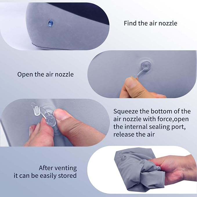 Inflatable Foot Rest Pillow for Air Travel, Airplane Foot Rest Pillow, Adjustable Height Leg Pillow Airplane Bed for Kids Toddler Suitable for Plane, Car, Train (Multicolor) 2count