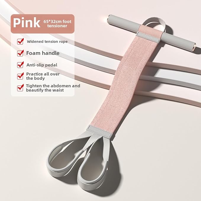 2025 New Yoga Pedal Resistance Fabric Band with Handles Anti-Broken Elastic Sit Up Pull Rope for Strength Training 120lb Full-Body Excercise Band Portable Unisex Resistance Exercise Bands