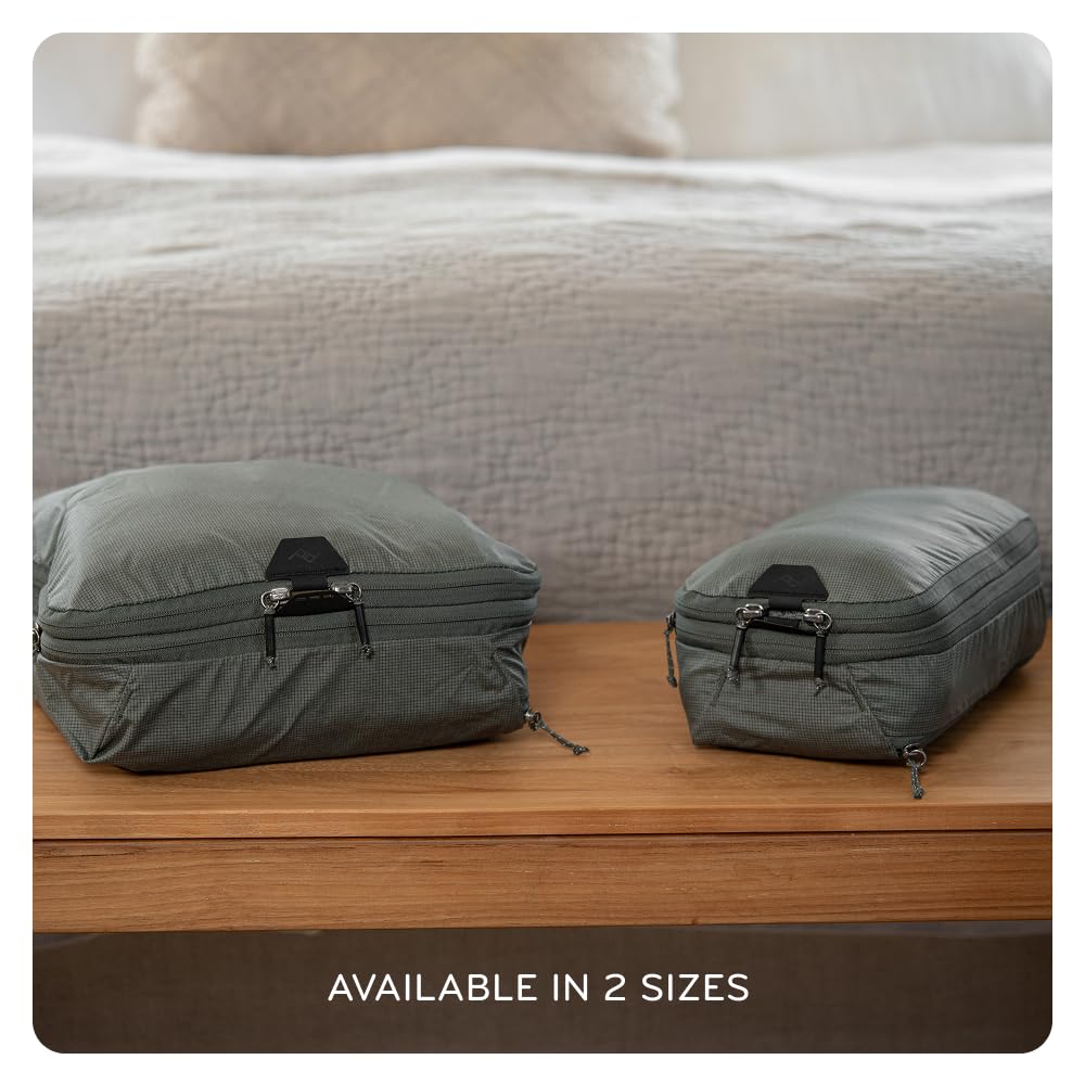 Peak Design Ultralight Mesh Packing Cube, Charcoal, Stretchy Mesh Luggage Cube with Strap Attachment Points and Luggage Pass Throughs, Zipper Opening, Travel Organizer for Men and Women, Size M