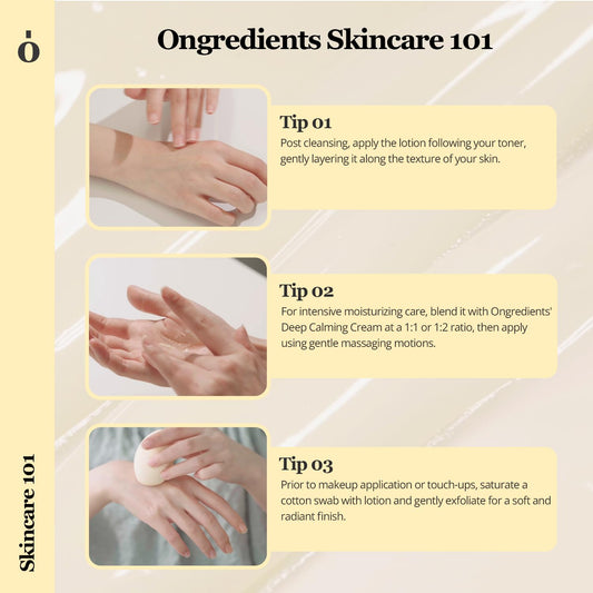ONGREDIENTS Skin Barrier Calming Lotion | Lightweight Moisturizer for Dry, Sensitive Skin | Centella, 9-Peptide Complex, Glucose, Soothing, Calming, Hydrating | Vegan, Korean Skin Care (2.70 fl Oz)