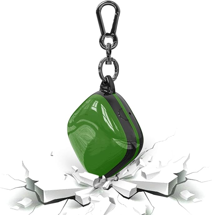 Compatible Powerbeats Pro Case Cover, Full Protective Shockproof Anti-Slip Silicone Case for Beats Powerbeats Pro (Black Edge+Army Green)