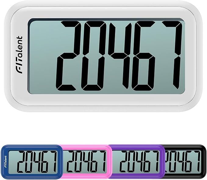 Pedometer for Walking Steps, 3D Accurate Simple Pedometer, Step Counter for Kids Men Women Seniors, Step Tracker with Clip Lanyard