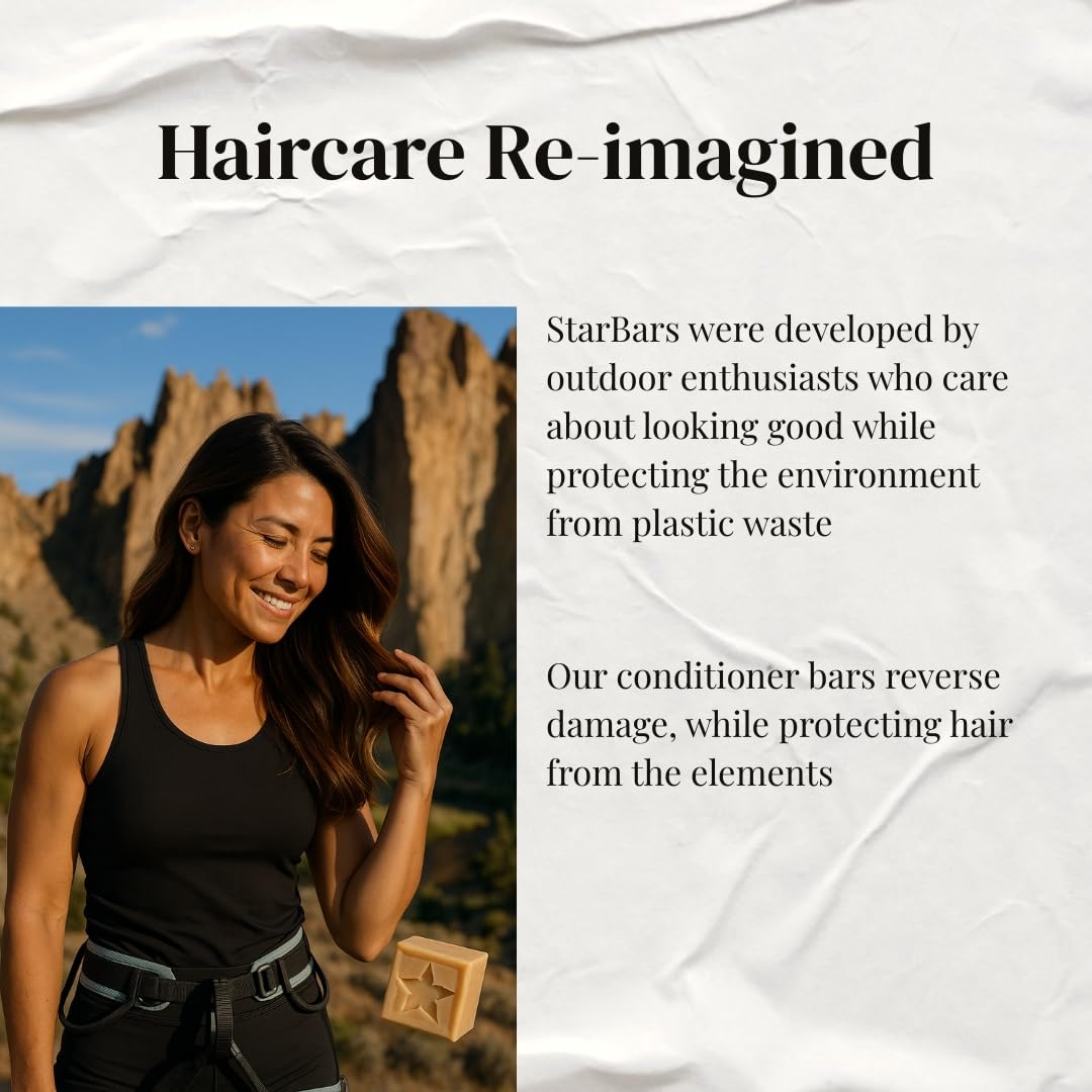 StarBars Freedom Conditioner Bar - UNSCENTED and Color Free - 2oz - Sulfate-Free, Silicone-Free, No Parabens or Phthalates - Made in the USA