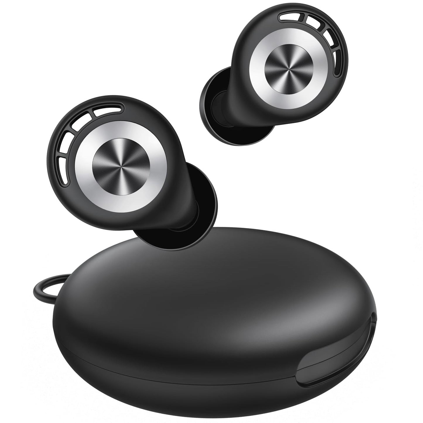 Ear Plugs for Sleeping Noise Cancelling 50dB Concert Earplugs for Noise Reduction Reusable Soft Silicone Ear Plugs for Snoring Shooting Motorcycle Airplanes Musicians with 7 Eartips Case Oil Black