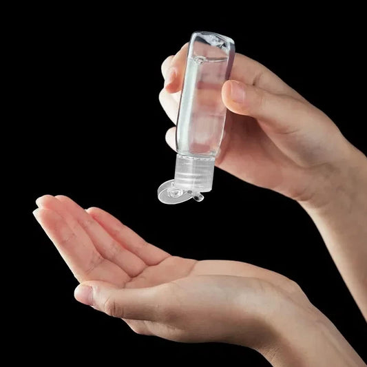 ZEONHAK 110 Pack 1oz Clear Mini Plastic Bottles, Plastic Travel Bottle with Flip Cap, Portable Refillable Empty Containers for Shampoo, Lotion, Liquid Body Soap, Cream