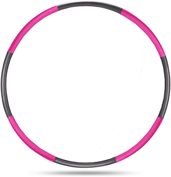 Auoxer Fitness Exercise Weighted Hoop, Detachable and Size Adjustable Design, Lose Weight Fast by Fun Way, Fat Burning Healthy Model Sports Life