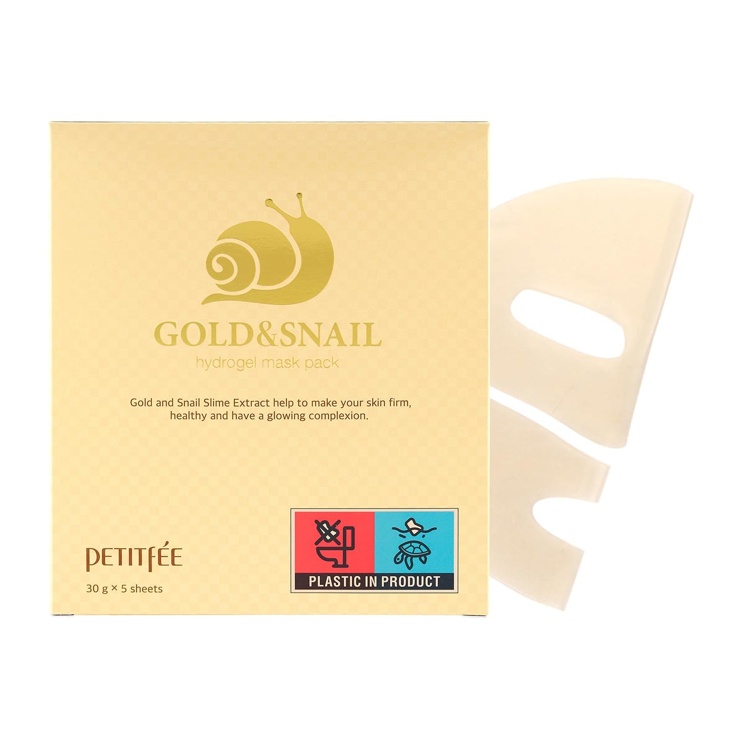 Petitfee Gold & Snail Hydogel Face Mask 5ea