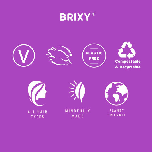 BRIXY Conditioner Bar for Hydration & Softness, All Hair Types, pH Balanced & Safe for Color Treated Hair, Vegan & Plastic-Free (1 Count, 4 oz) - Coconut Vanilla