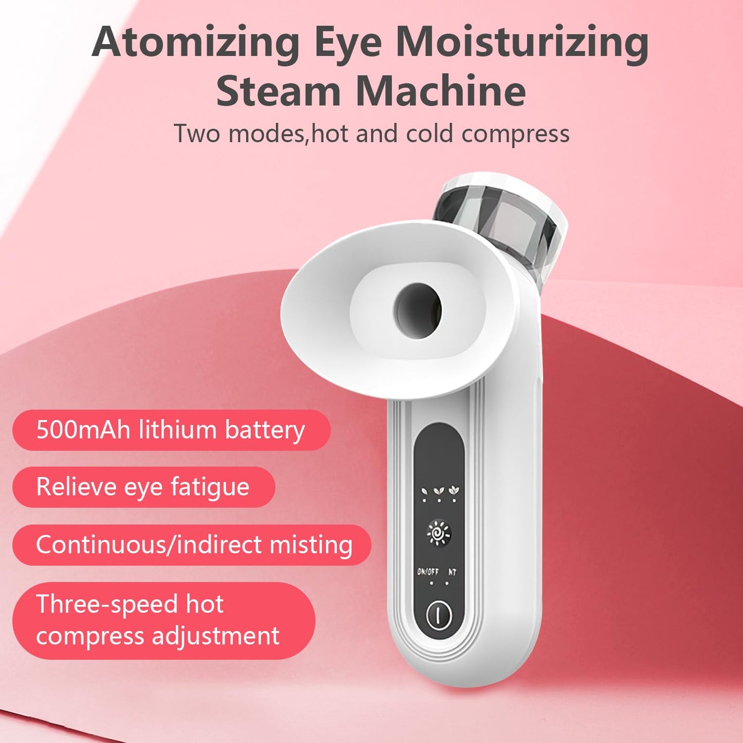 Eye Steamer for Dry Eyes, Heated Eye Steam Sprayer, Portable Nano 2 in 1 Eyes Mist Steamer, Rechargeable Heated Eye Masks for Moisturizing & Cleaning for Face for Home & Travel Use