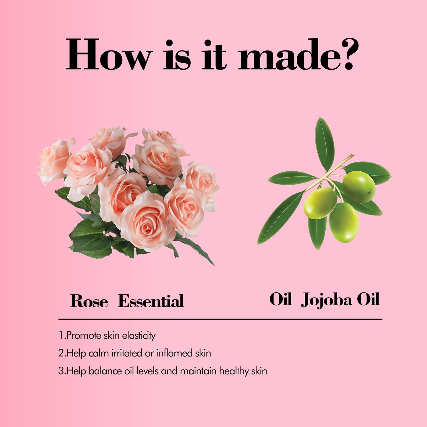 Rose Essential Oil Roll On, Mumianhua Diluted Rose Oil Touch Essential Oil, Aromatherapy Roller Oil for Skin, Body, Hair, Women,Men,Relaxation, Mood Balance, Massage 0.33 Fl Oz