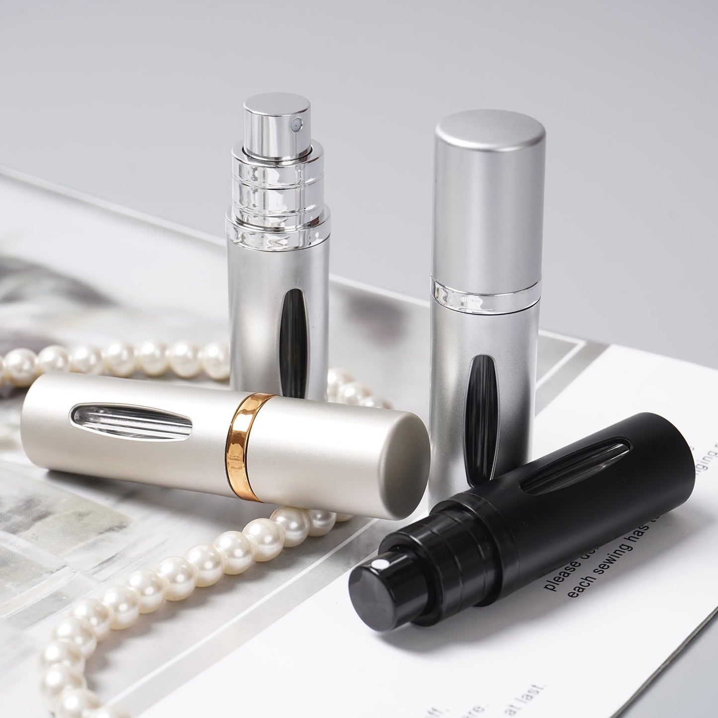 3PCS Refillable Perfume Atomizer Bottles, Portable Mini Separate Perfume Bottle, Refillable Cosmetic Spray Bottles, Travel and Outings Spray Boxes Dispensers 6ml/0.2oz