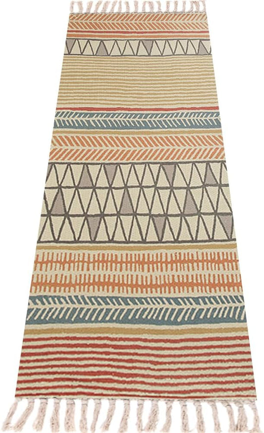 Cifupy Handmade Organic Yoga Mat made with Organic Cotton Yoga Mat - Non Slip Hand-Woven Foldable Yoga Rug Provides Excellent Comfort, Traction & Support for Indoor & Outdoor Use - 24 x 72 Inches