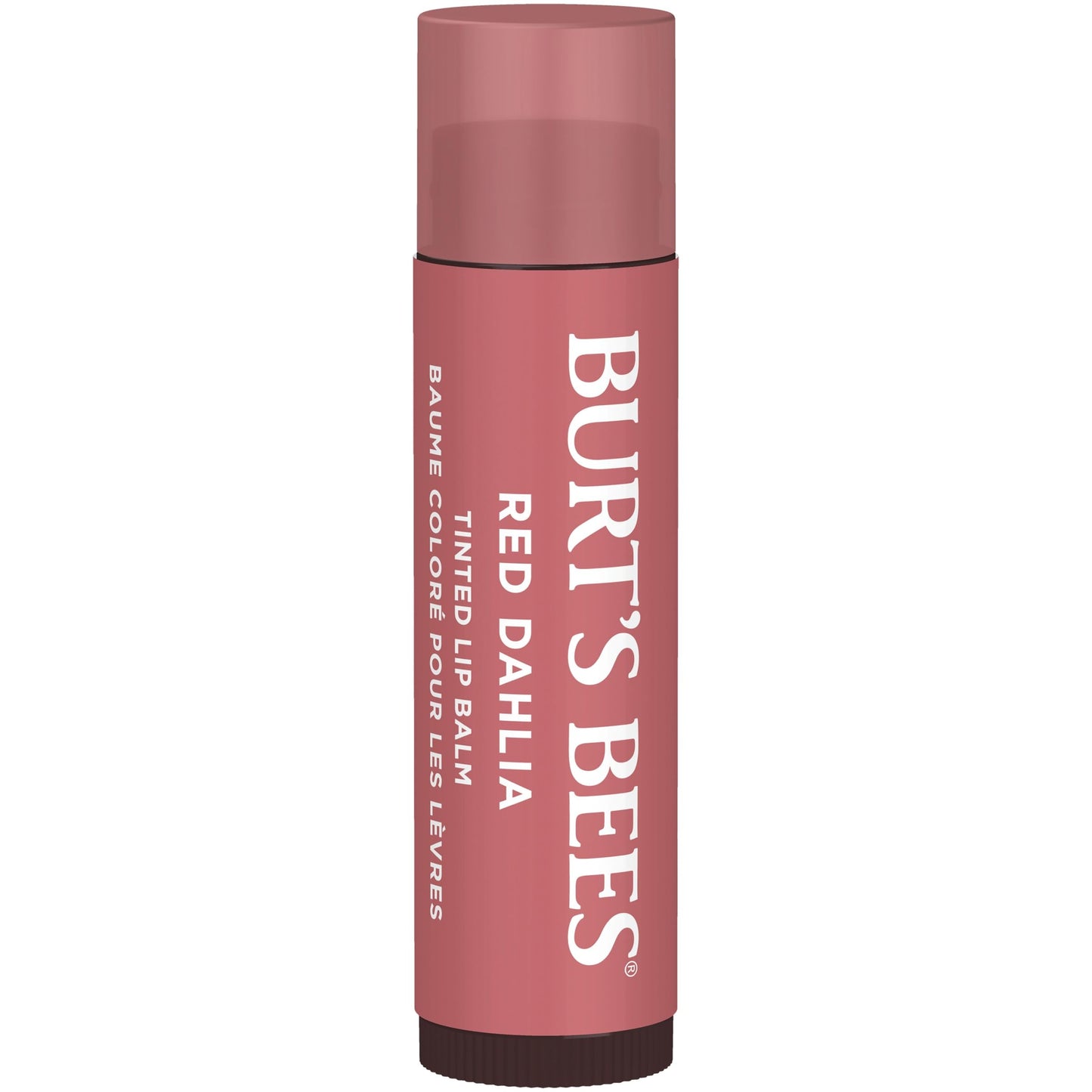 Burt's Bees Lip Tint Balm with Long Lasting 2 in 1 Duo Tinted Balm Formula, Color Infused with Deeply Hydrating Shea Butter for a Natural Looking Buildable Finish, Fiery Red Dahlia (2-Pack)