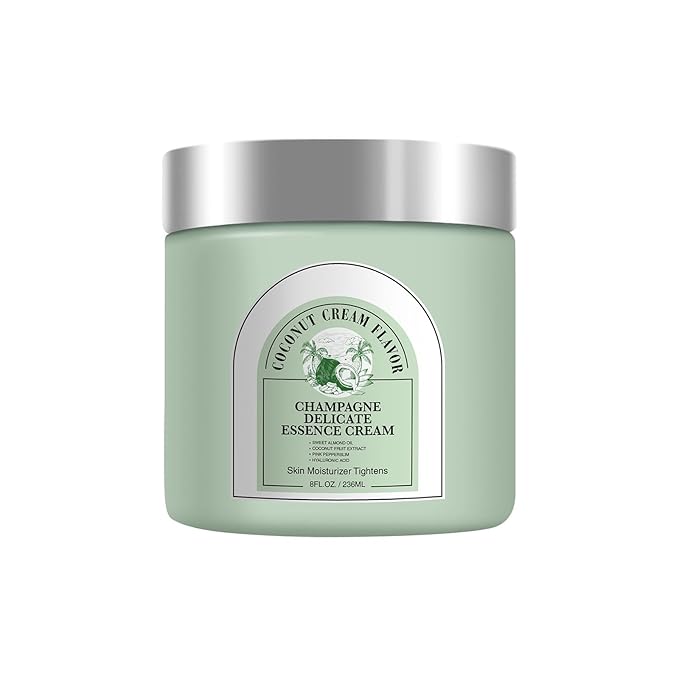 Champagne Lift Body Creme, Anti-Aging Skin Tightening with Lifting Formula, Deep Hydrates Dry Skin Arms & Legs. (Coconut Cream Flavour)