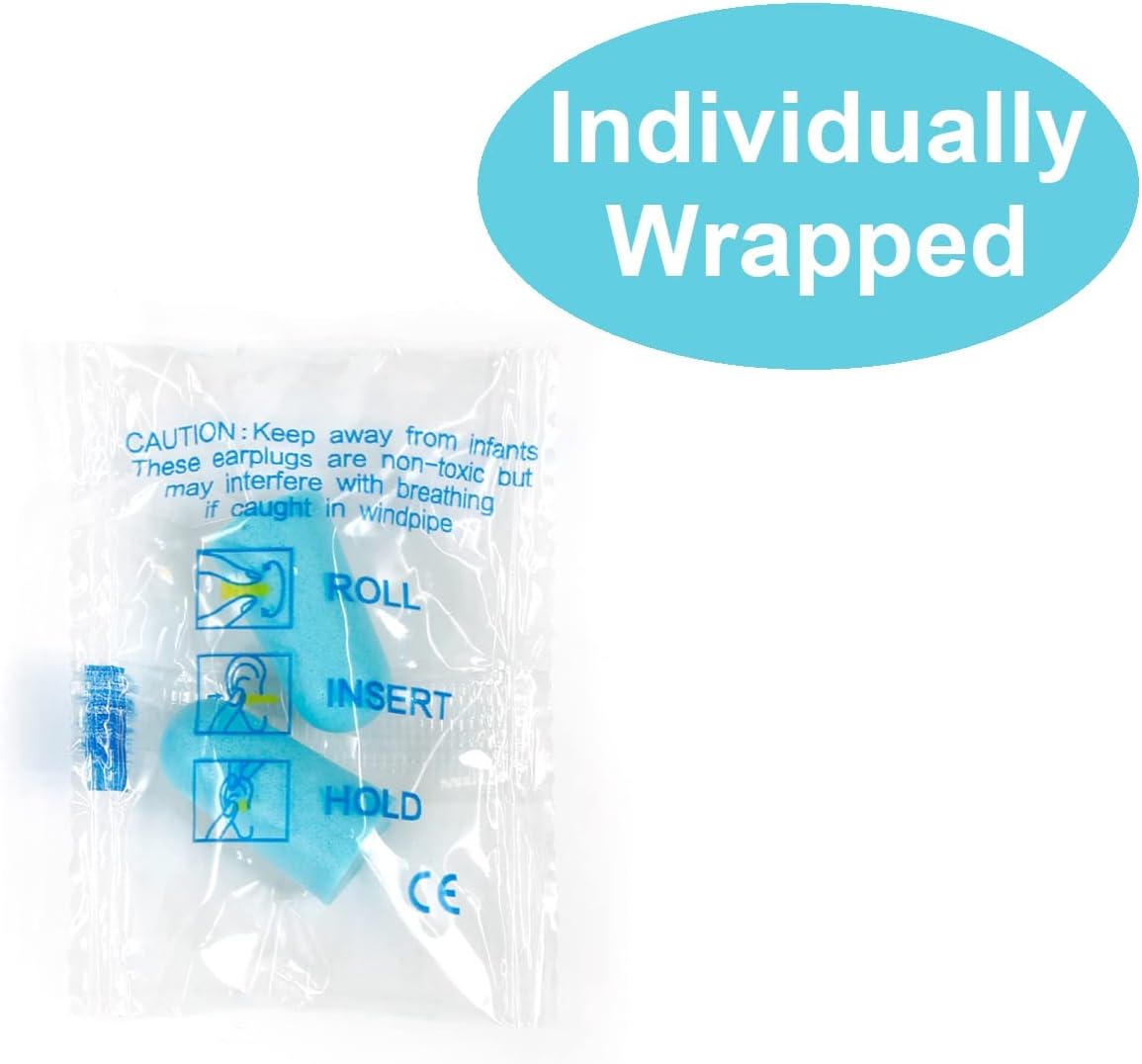 Quality Foam Earplugs - 200 Pairs Bulk Pack - Ideal Ear Plugs for Sleeping, Noise Cancelling, Snoring, Travel, Shooting, Study, Work, Construction, and Safety Hearing Protection - 32 dB NRR - Blue