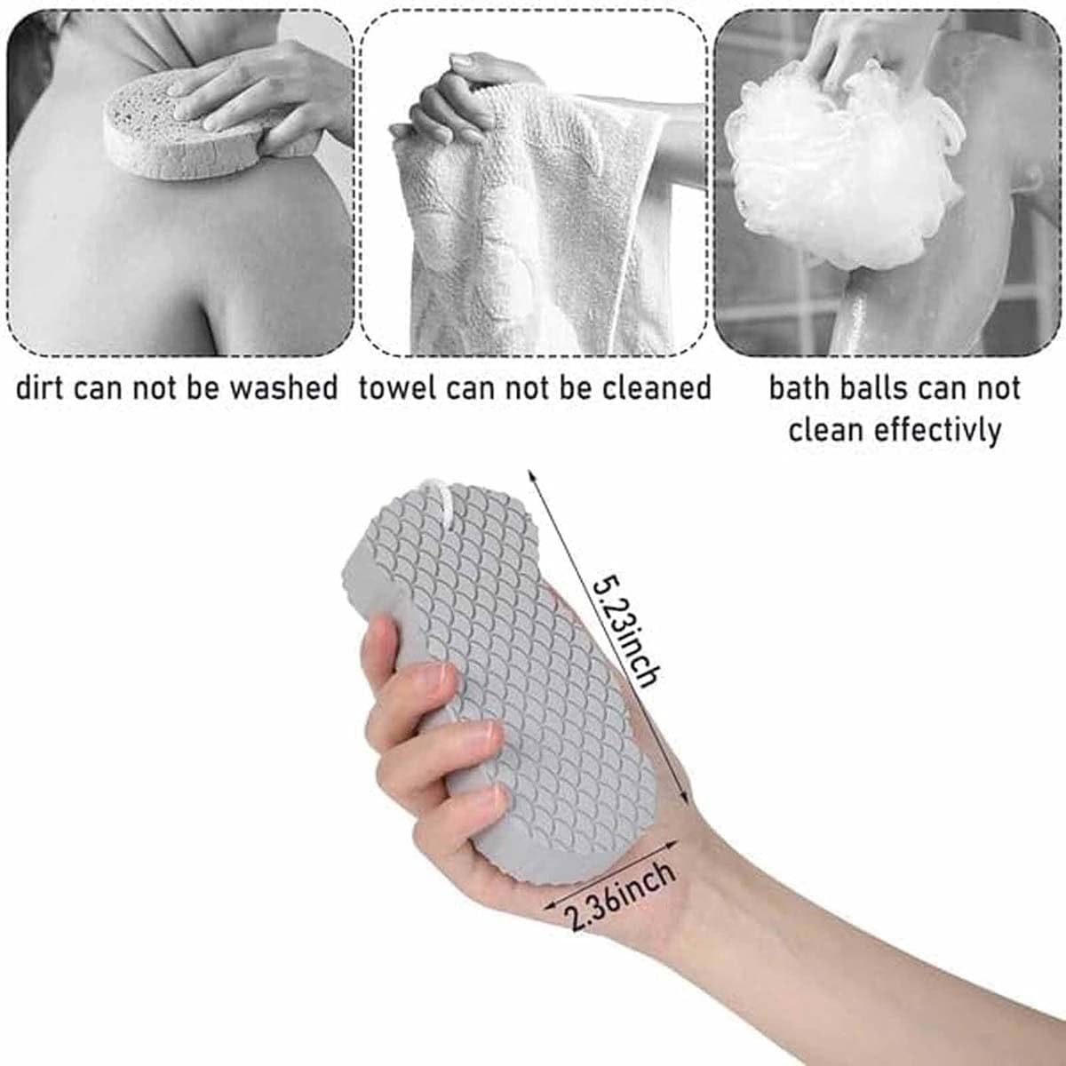CEDRIL Bemarosa Sponge, Radiantskin Bemarosa Sponge, Korean Skin Scrubber Exfoliator, Korean Body Scrubber Skin, Soft Exfoliating Bath Sponge, Korean Skin Scrubber, Korean Skin Scrubber Sponge