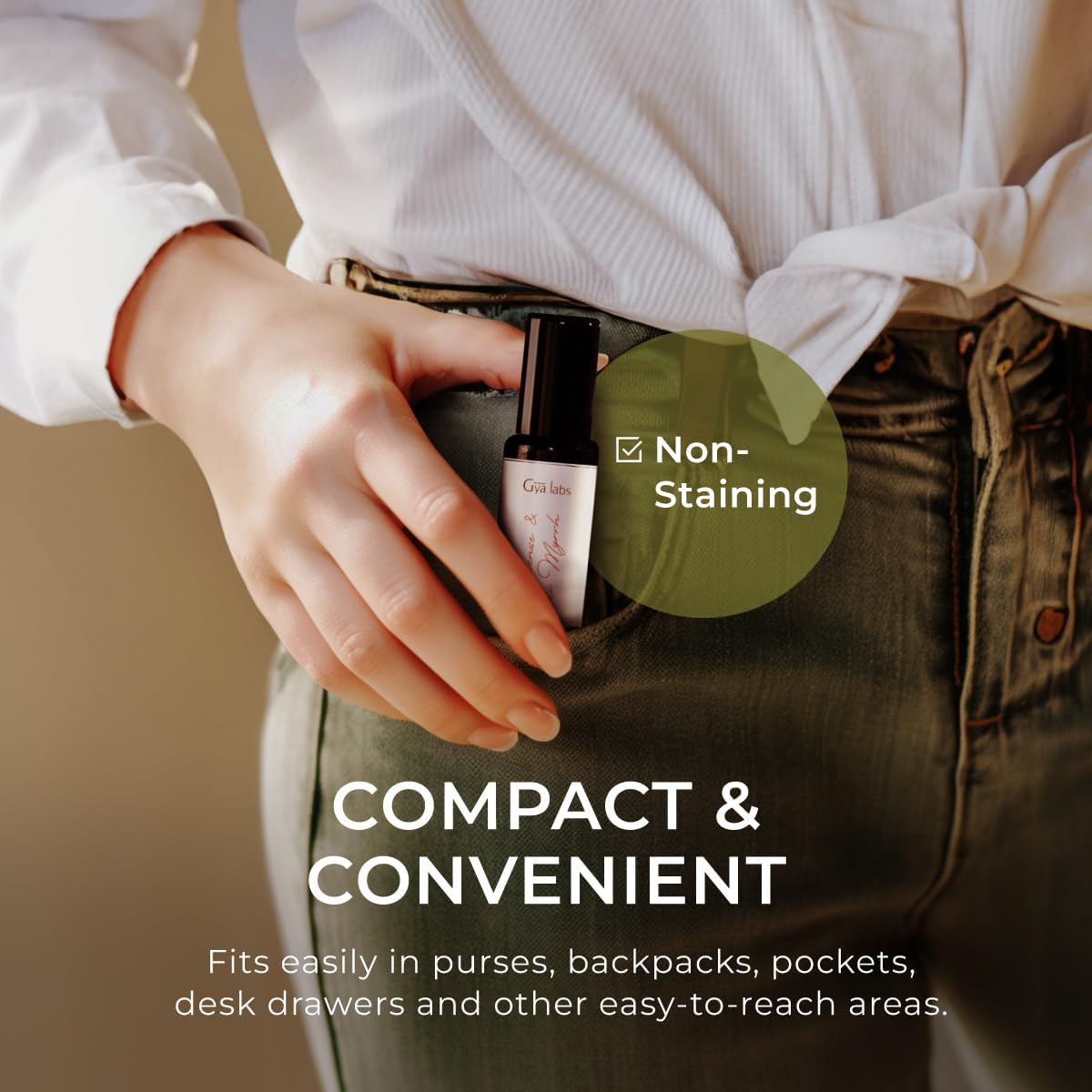 Gya Labs Frankincense and Somali Myrrh Essential Oil Roll on - 100% Pure Natural Frankincense for Face, Myrrh for Skin, Body Ache Comfort, Aromatherapy, Travel Size (0.34 Fl Oz)