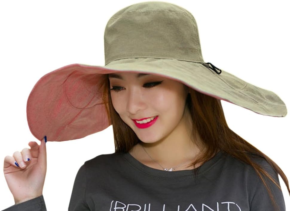 Fishing Beach Cap Summer Sun Hat Wide Brim Reversible for Women Foldable UPF 50+