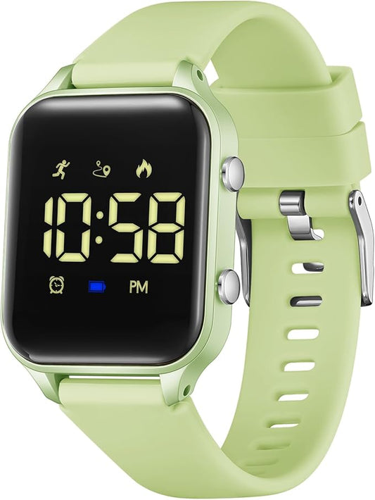 Kids Digital Watches for Boys Girls, Sports Watch with Fitness Tracker, Pedometer, Alarm Clocks, Stopwatch, No App Needed Waterproof Kids Watch, Gift for Teens Student Girls Boys Ages 5-14
