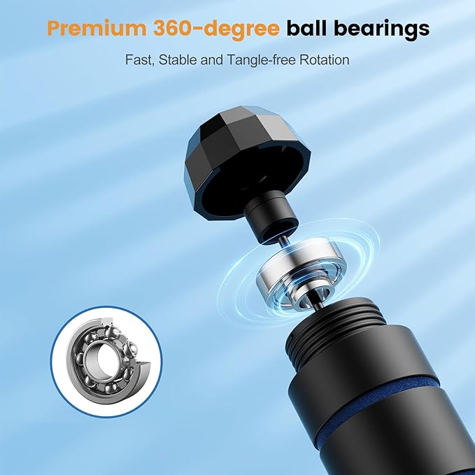 Jump Rope,Tangle-Free Rapid Speed Jump Rope with Ball Bearings for Men,Women and Kids,Adjustable Steel Skipping Rope with Ergonomic Foam Handles,A Ideal Equipment and Accessories for Workout,Fitness,Exercise,Home Gym,Slim Body