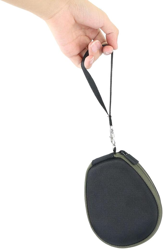 co2CREA Hard Case for SHOKZ New OpenRun Pro 2/1, OpenRun, OpenMove, OpenSwim Pro, OpenSwim, Compatible with All SHOKZ Open-Ear Bone Conduction Sport Headphones, Black Case + Forest Green Zipper