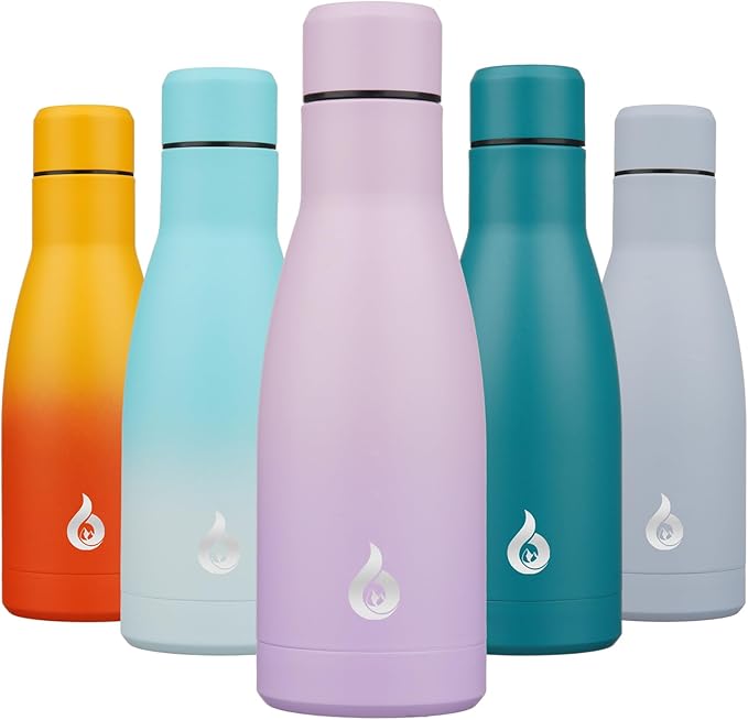 BJPKPK Insulated Water Bottle 12oz Small Stainless Steel Water Bottles Reusable Metal Thermal Keep Cold and Hot,Dreamy Purple