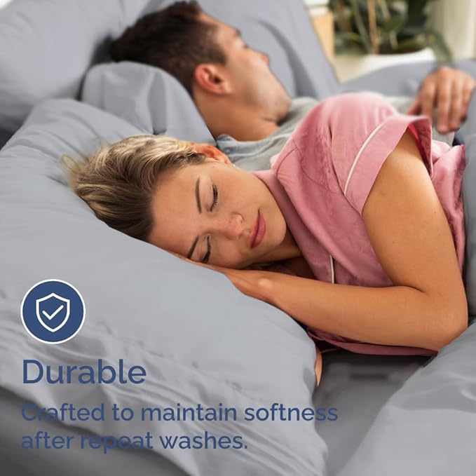 Bulk Case Pack of 16 Sheet Sets - (16) Complete Twin Size Sheet Sets with Deep Pockets - Wholesale Bulk Bedding for Hotels, Spas & Airbnbs - Breathable, Cooling and Wrinkle Free - (Twin, Steel Blue)