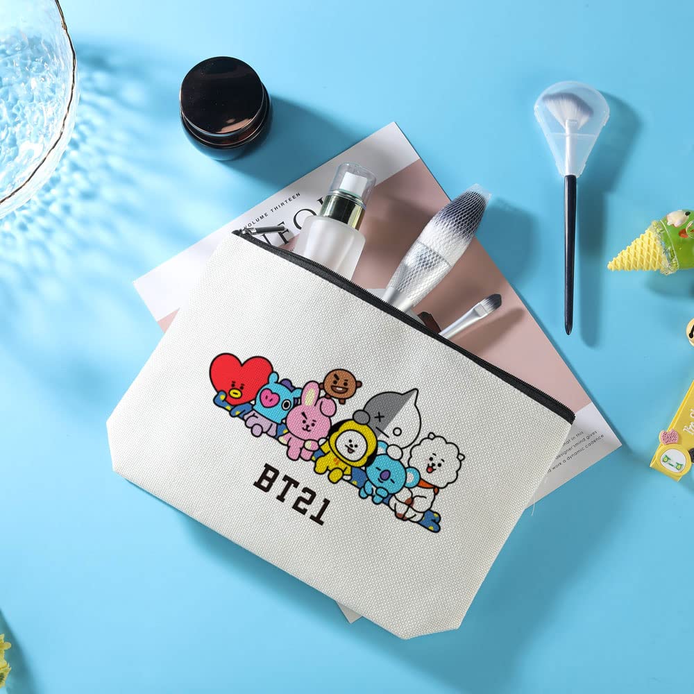 Korean Group Army Musical Makeup Bag Music Team Army Members Fans Gift Musical Merchandise Gift for Women Girl Korean Drama Fan Gift South Korea Fashion for South Korean Music Groups Fans Gifts