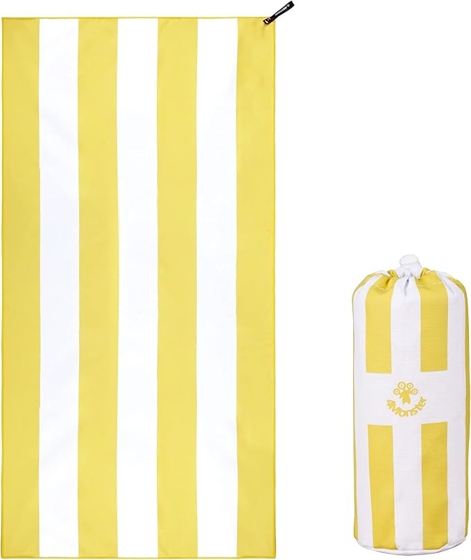 4Monster Microfiber Beach Towel Quick Dry,Super Absorbent Lightweight Travel Towel for Swimmers, Sand Free Camping Towel, Beach Towels for Pool,Swim,Water Sports,Yoga