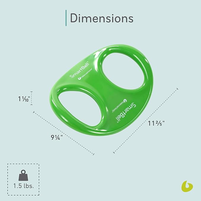 Balanced Body SmartBell Ergonomic Two-Handed Pilates Exercise Weight, Pilates Dumbbell, Exercise Equipment for Home Gym or Pilates Studio Use