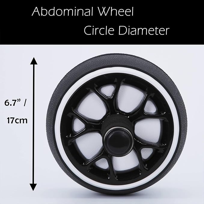AB Wheel Roller, Exercise Abdominal Wheel Fitness for Gym & Home, Work-out Strength-Training Equipment with Knee Pad