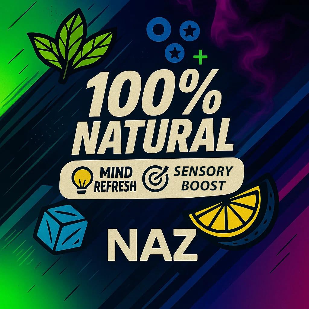 Naz Electric Nasal Stick - Portable Essential Oil Vaporizer for Aromatherapy, Cool & Refreshing, Simple Ingredients | Non-Medicated Menthol Inhaler 3-Pack