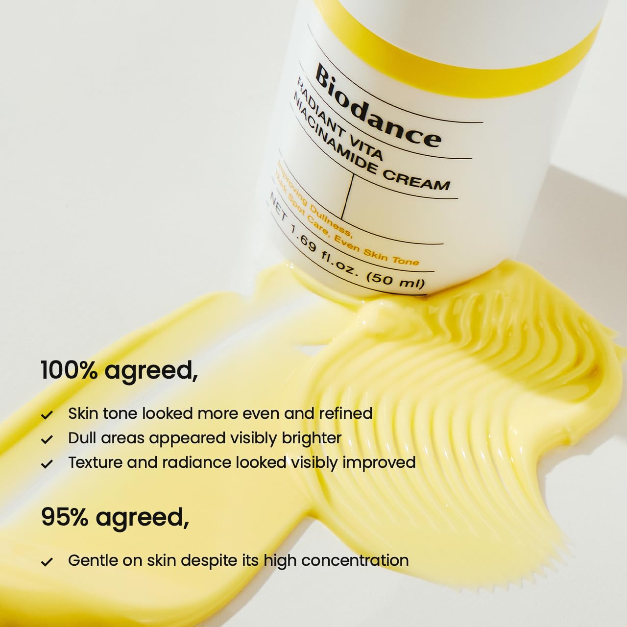 BIODANCE Radiant Vita Niacinamide Cream, Brightening, Dark Spot Correcting Facial Moisturizer, Korean Skincare | 1.69 fl.oz, 50ml