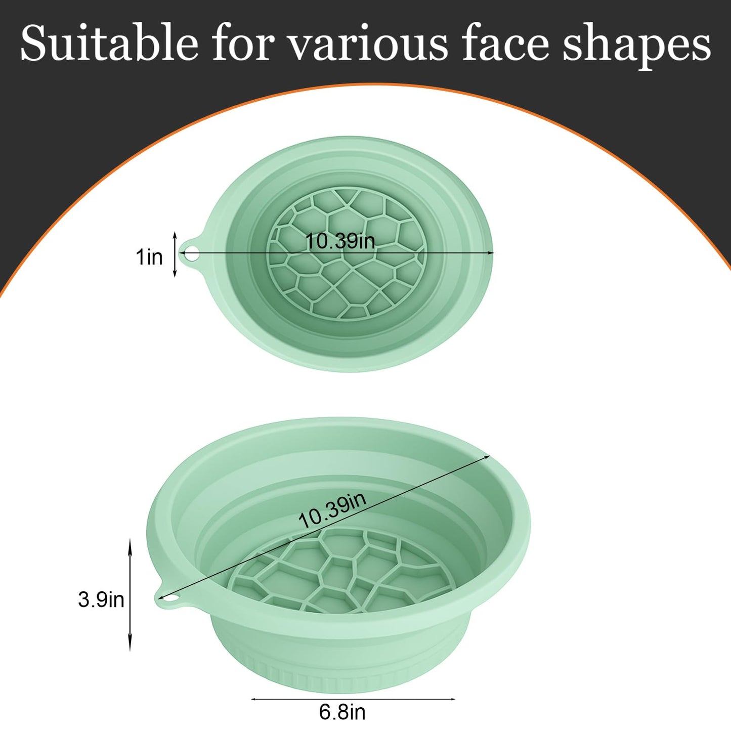 Dlyaua Face Bowl for Ice with Built-in Ice Tray – Collapsible Silicone Facial Ice Bath Bowl for Cold Plunge Therapy Skin Tightening Acne Relief – Portable Spa Tool for Home Green