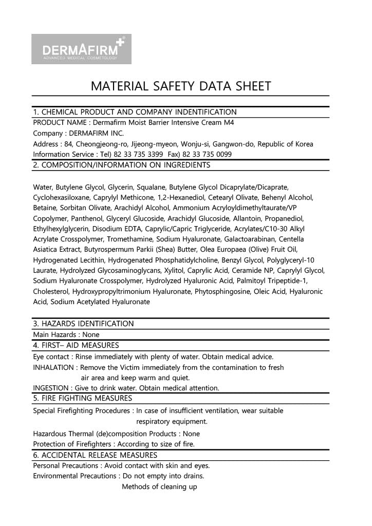 Dermafirm Moist Barrier Intensive Moisturizer Face Cream M4 | Korean Face Moisturizer Face Lotion for Hydration & Nourishment w/Ceramide, Peptide & Collagen | No Animal Trials No Paraben 1.69 fl oz