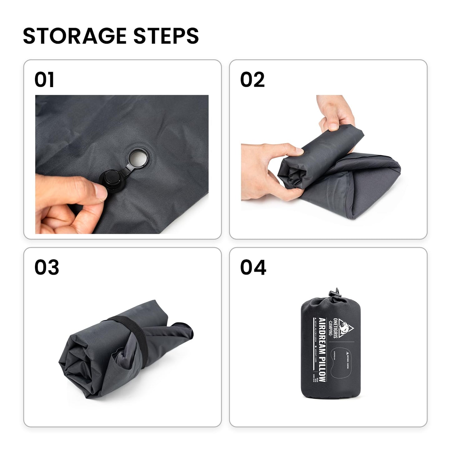 OneTigris Airdream Camping Pillow Ultralight Inflatable Compact for Travel Backpacking Hiking