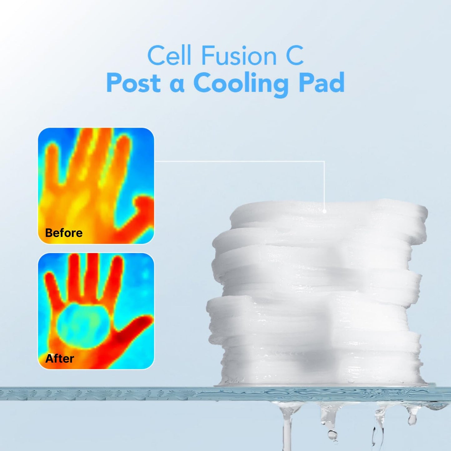 Cell Fusion C Post Alpha Cooling Pad, Hydrating & Cooling Korean Toner Pads for Dry Skin, Panthenol and Glacier Water to Plump and Replenish, 70 Pads / 6.08 fl.oz.